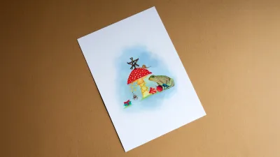 Print z motivom čarobne mušnice